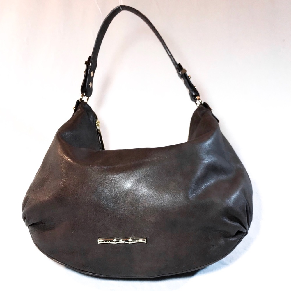 Elaine Turner Brown Leather Hobo